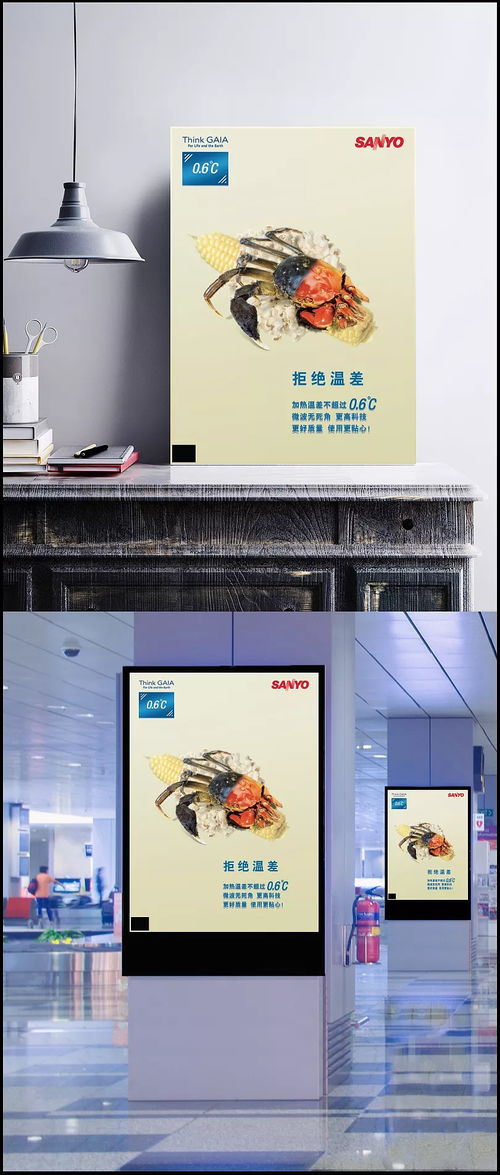 科技与美味碰撞 三洋微波炉创意海报设计